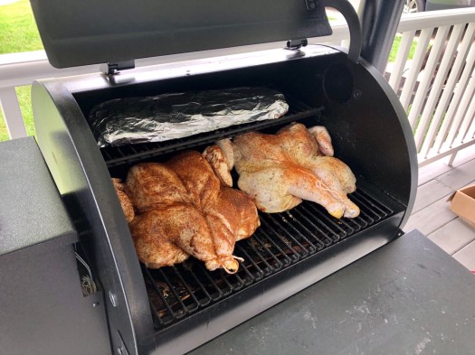 Grilling on the Traeger Renegade Pro.