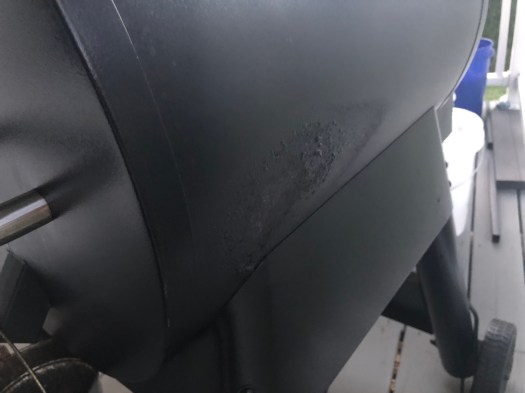 Heat damage on barrel of Traeger Renegade Pro
