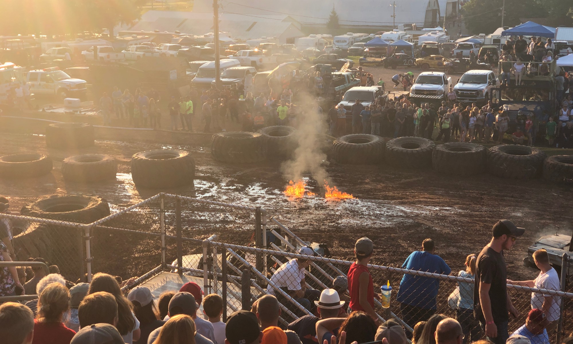 Controlled burn of Alcohol Fuel at the Garrett County Fair