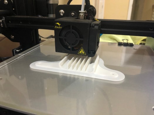 Fan shroud being printed following board replacement