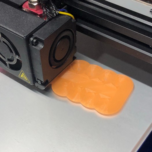 First Layers of a Ear Savor printing following installation of BLTouch