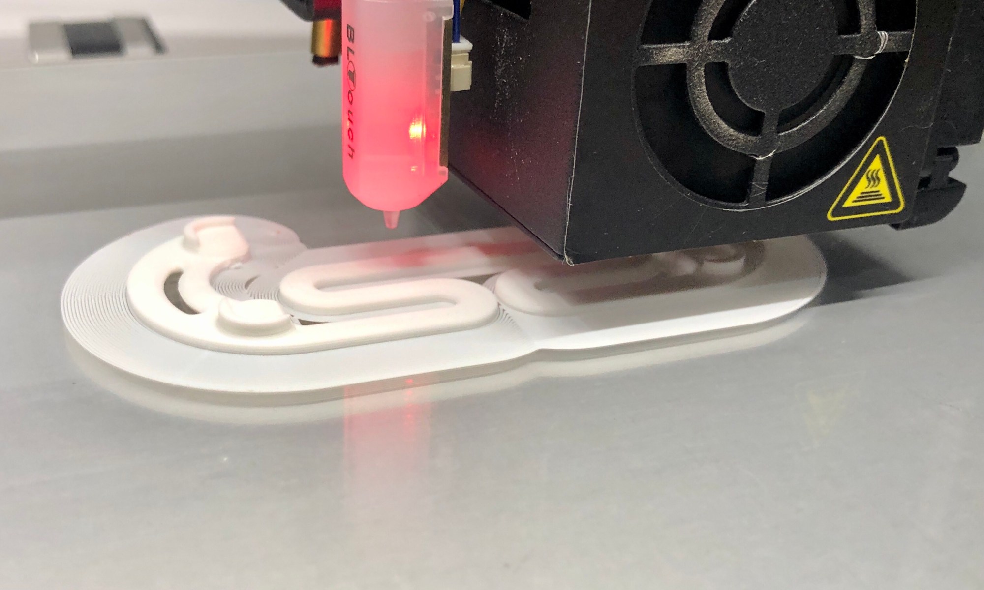 Creality Ender 3 with BLTouch printing Raspberry Pi Zero holder