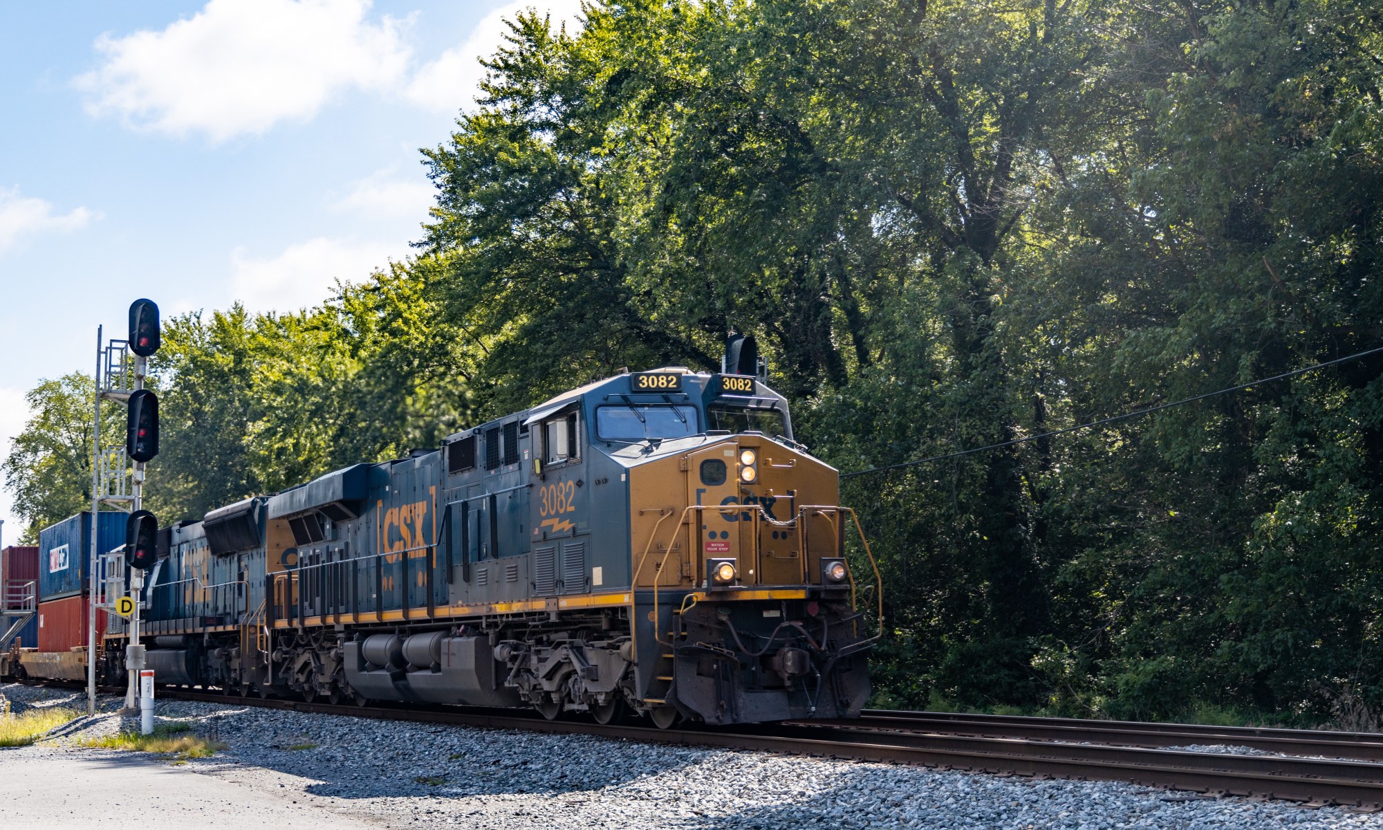 CSX 3082 ES44AC-H as DPU at Point of Rocks